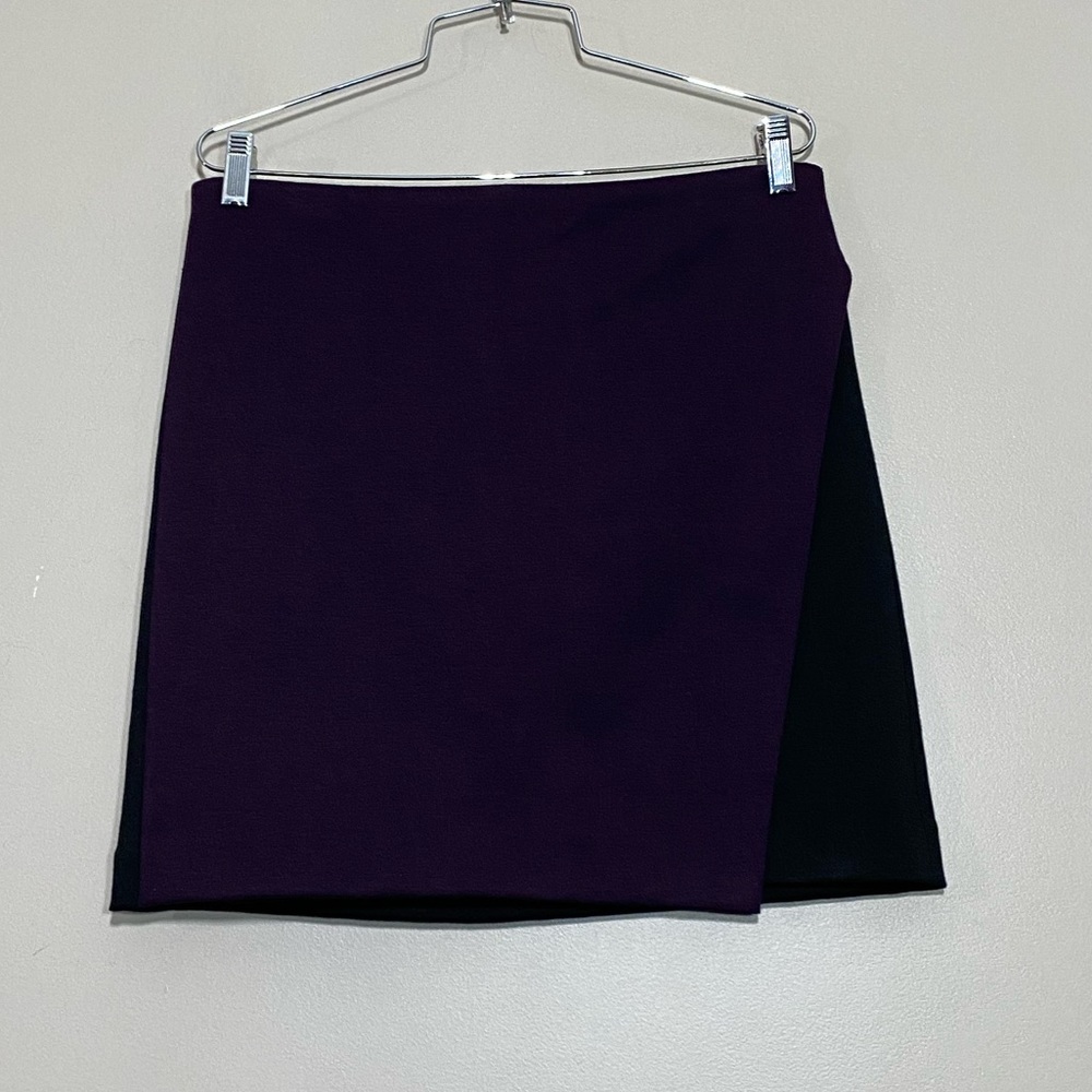 Premise Studio asymmetrical mini skirt purple and black sz 10